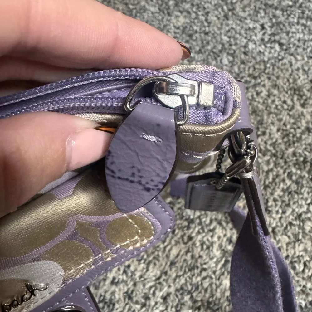 Coach Tan and Purple Crossbody Bag - Picture 5 of 8